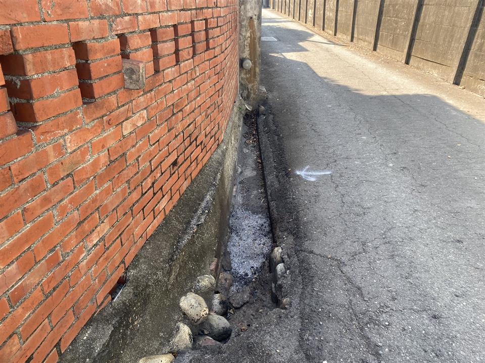 埤頭鄉崙腳村和平路及中學路420巷道路排水改善工程施工前
