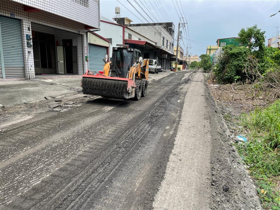 埤頭鄉埤頭村中南路道路改善工程施工中