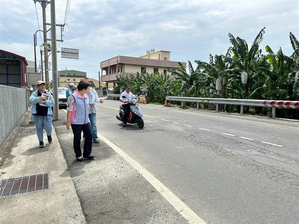 埤頭鄉竹圍、中和村溪林路路面改善工程溪林路現地會勘