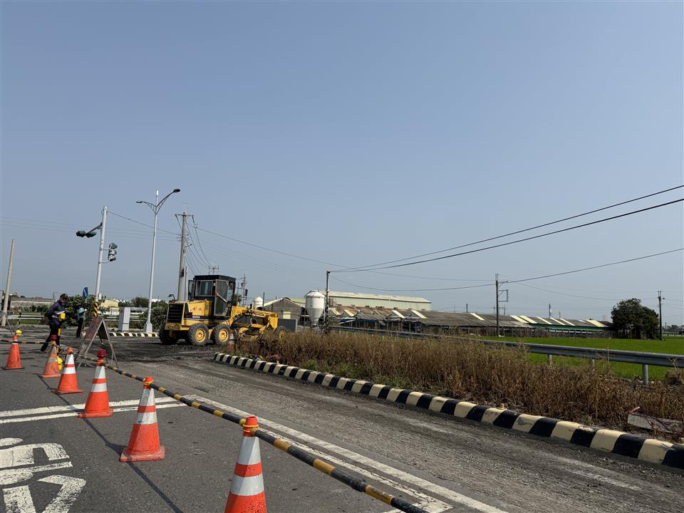 埤頭鄉竹圍、中和村溪林路路面改善工程溪林路施工中