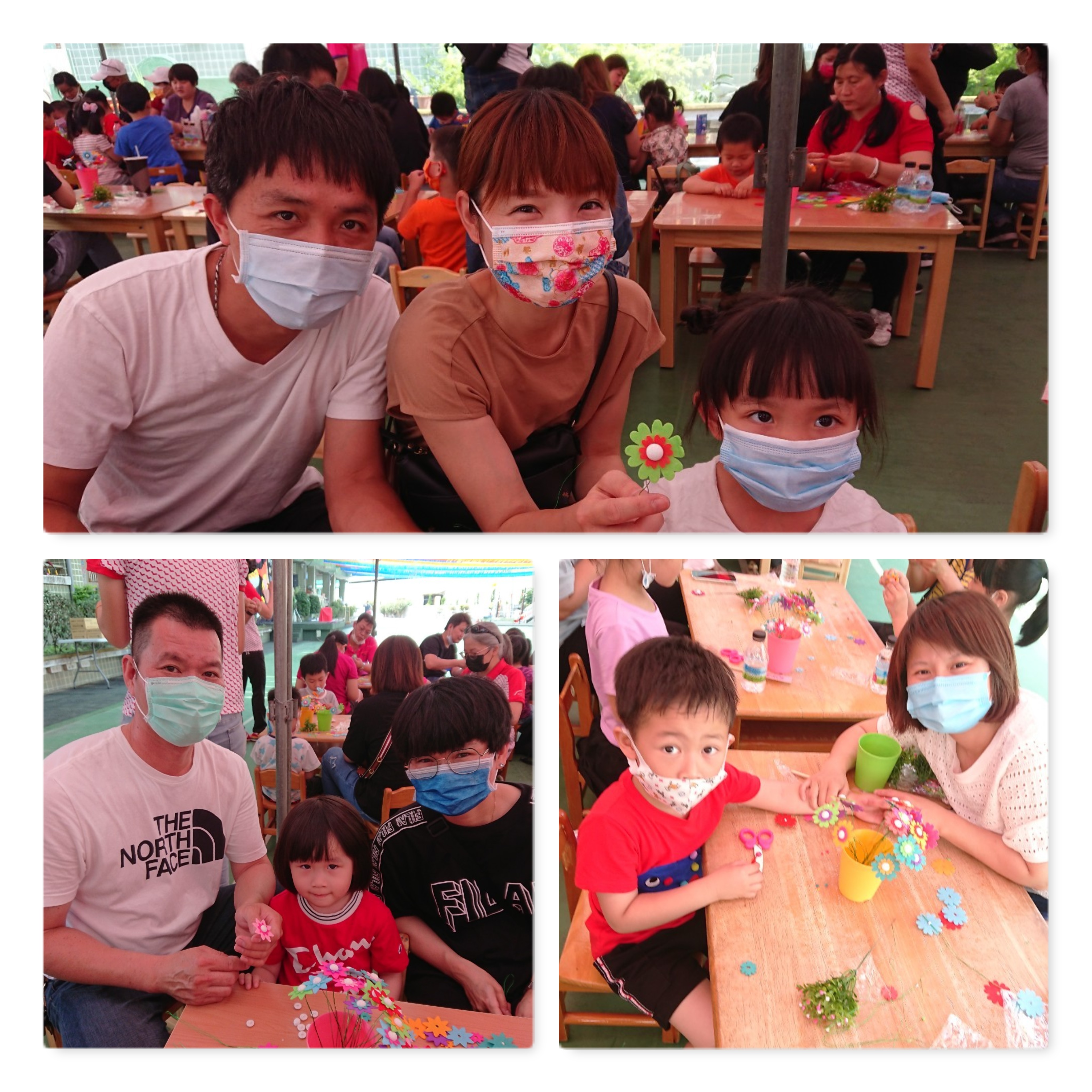 永靖鄉立幼兒園感恩母親節活動親子創作合照