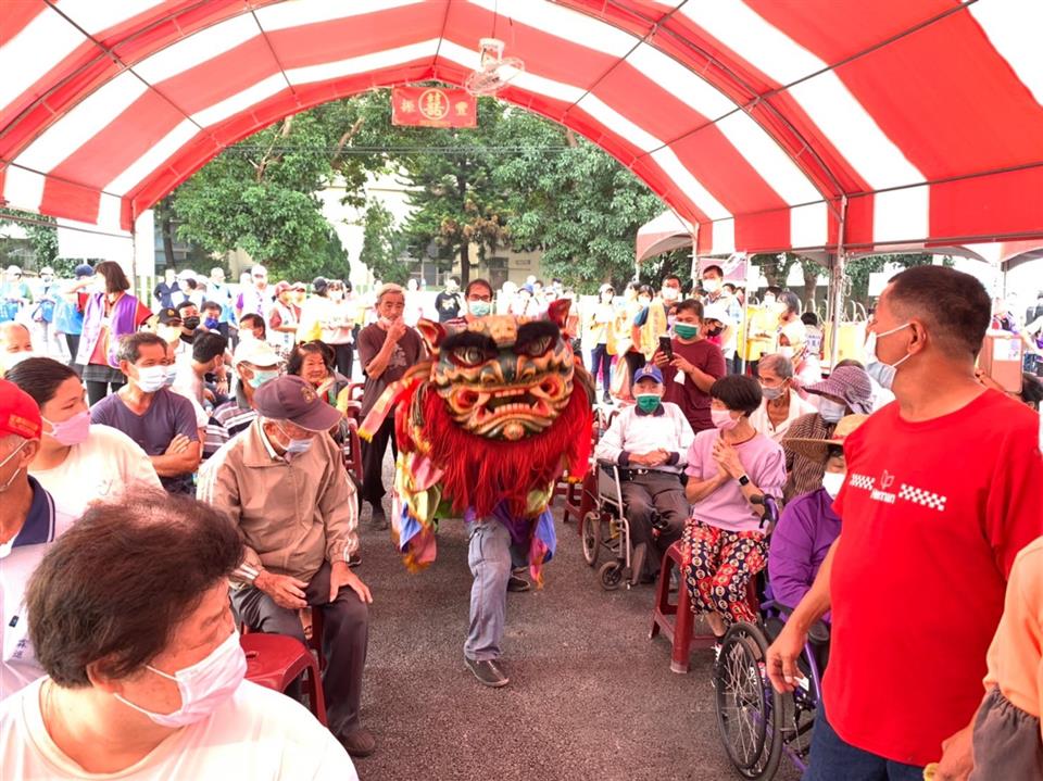 永靖鄉竹子社區活動中心落成典禮5現場祥獅獻瑞開幕