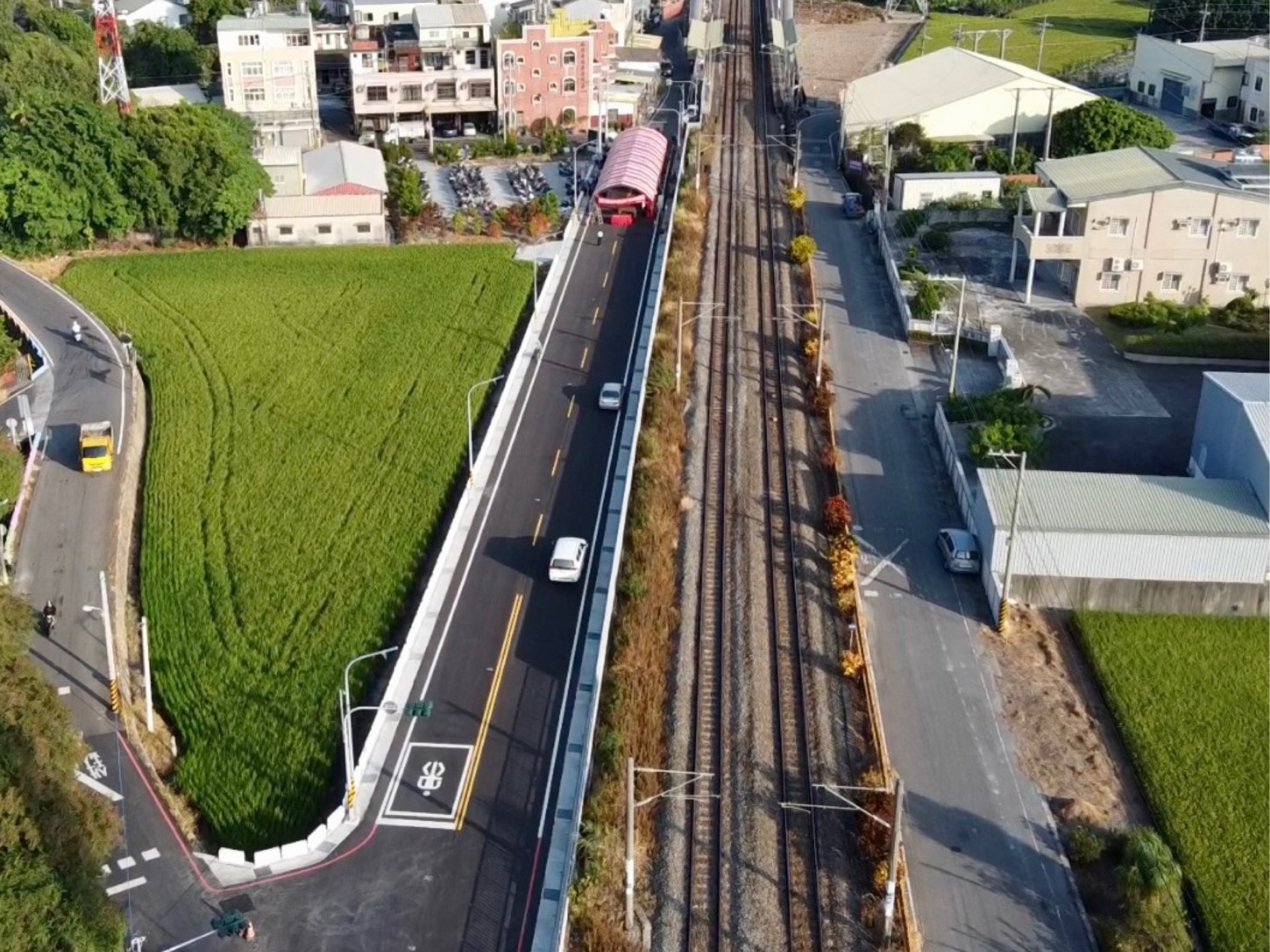 臺鐵永靖車站聯外道路新闢工程祝禱典禮永靖車站聯外道路鳥瞰遠照