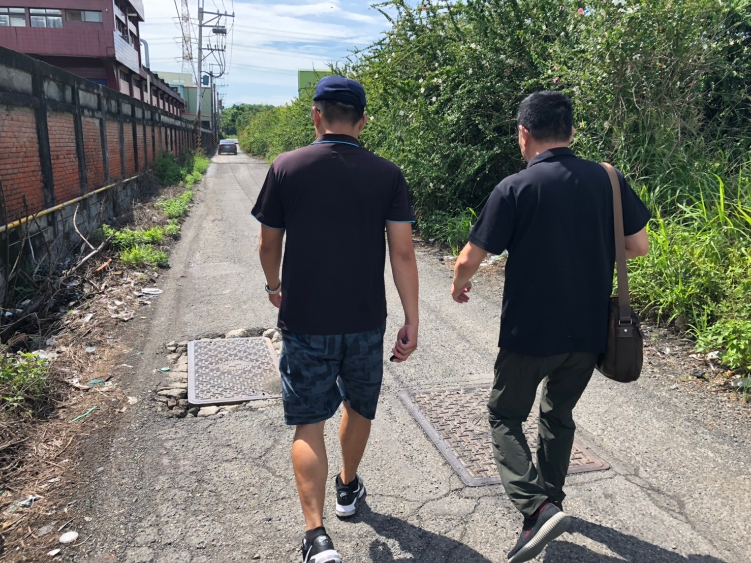埤頭鄉興農村彰水路四段468巷路面改善工程會勘：埤頭鄉公所會同彰化縣政府一同前往現地勘查
