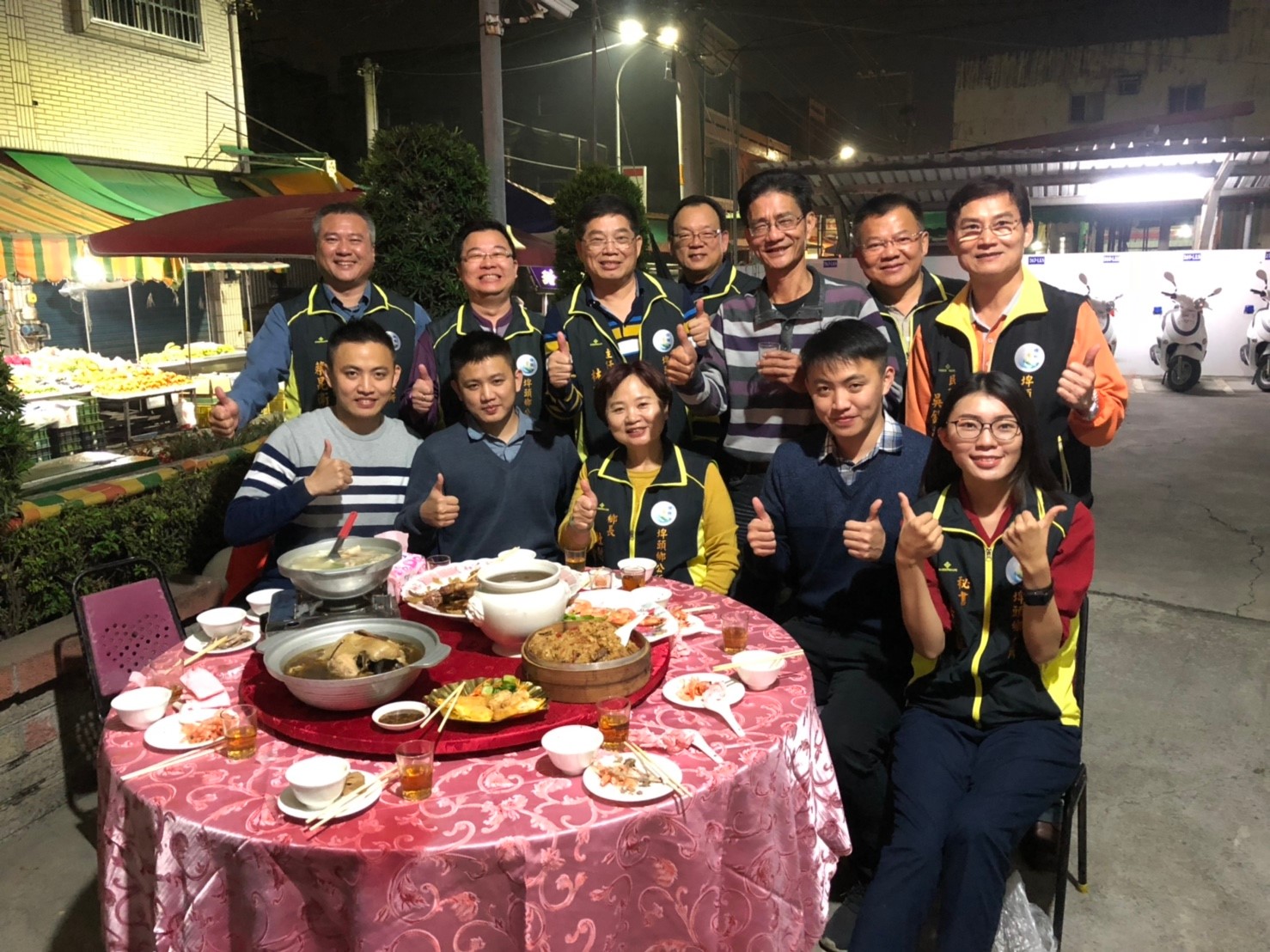 108年慰勞埤頭警消人員，小年夜宴請埤頭警消人員公所團隊