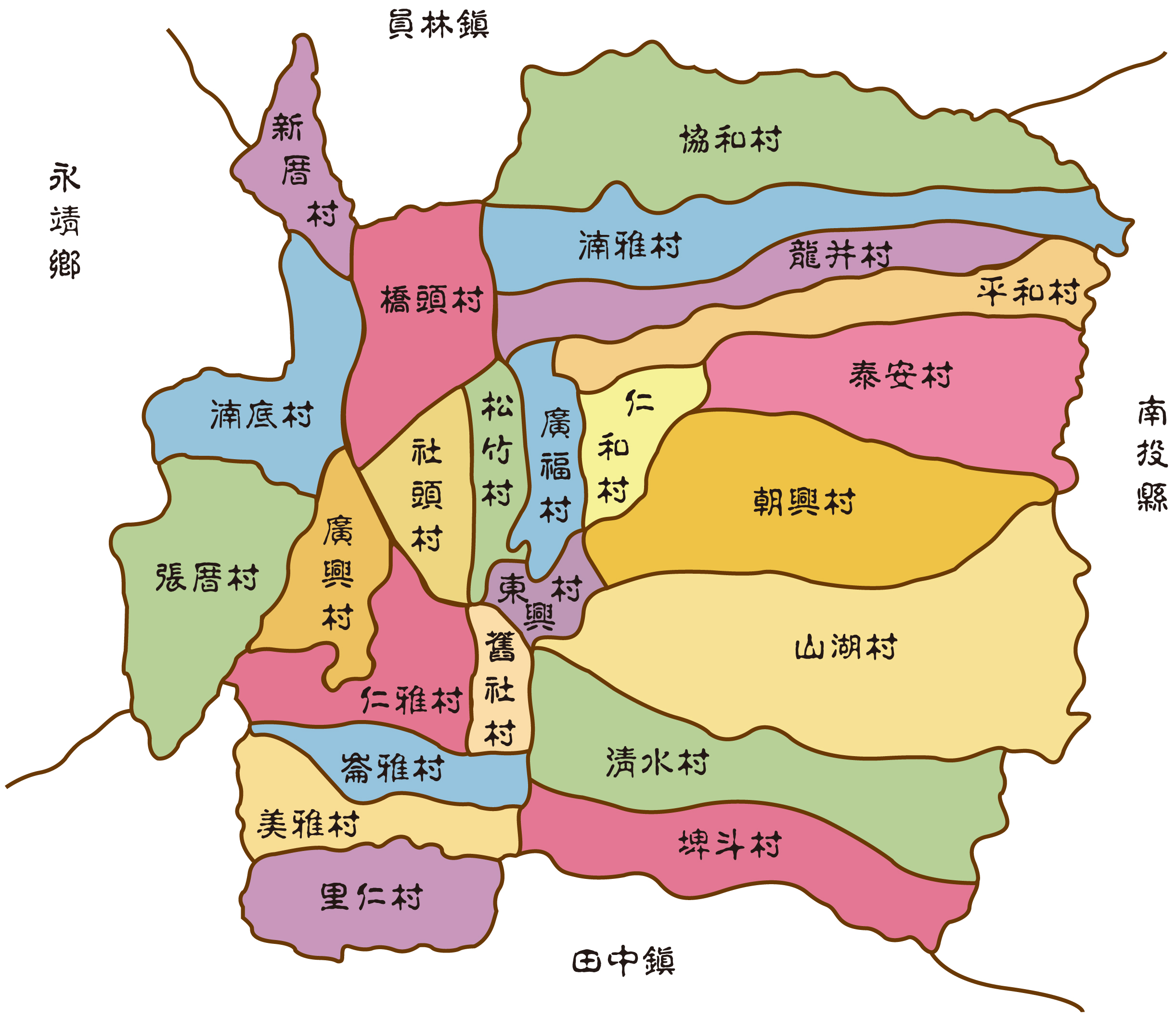 本鄉各村地理位置圖社頭鄉各村地理位置圖