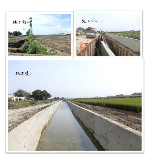 竹圍仔排水（順天宮上游段）應急工程施工前中後