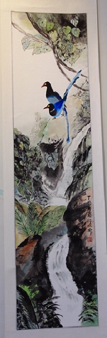 春漾-飛墨七閑聯展飛墨七閑聯展-魏釜坷-喜鵲迎春